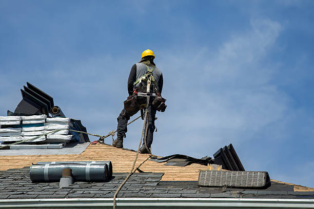 Professional Gutter Installation technician working in Seagoville, TX